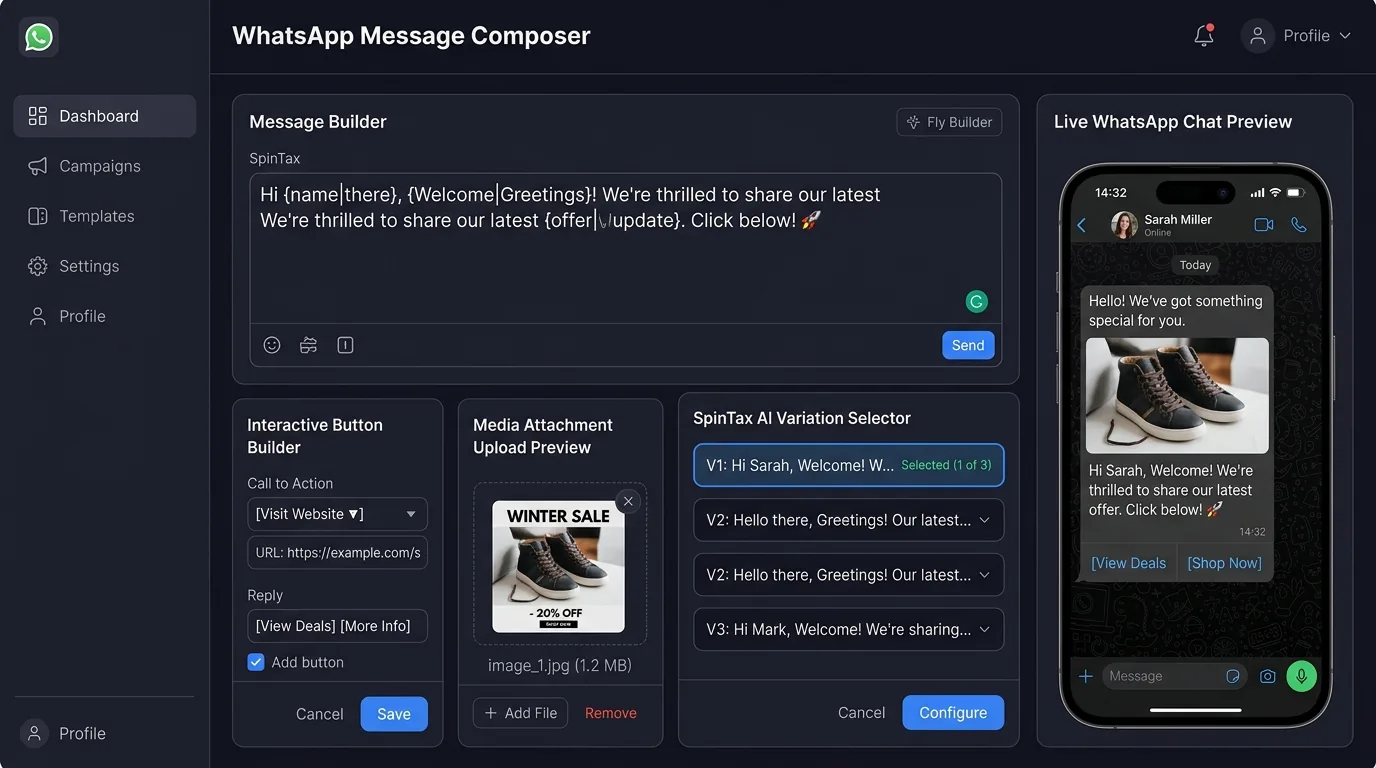 Interactive Message Composer